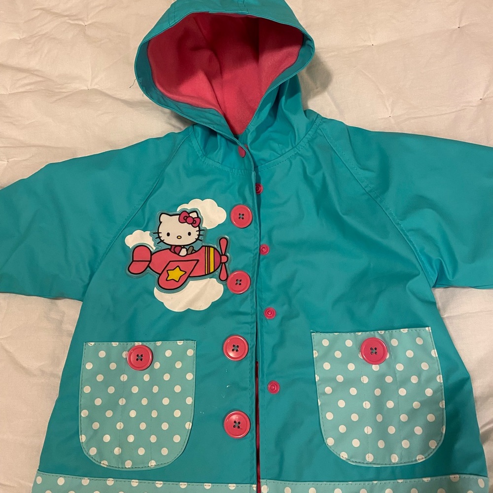 Hello kitty rain jacket for little girl